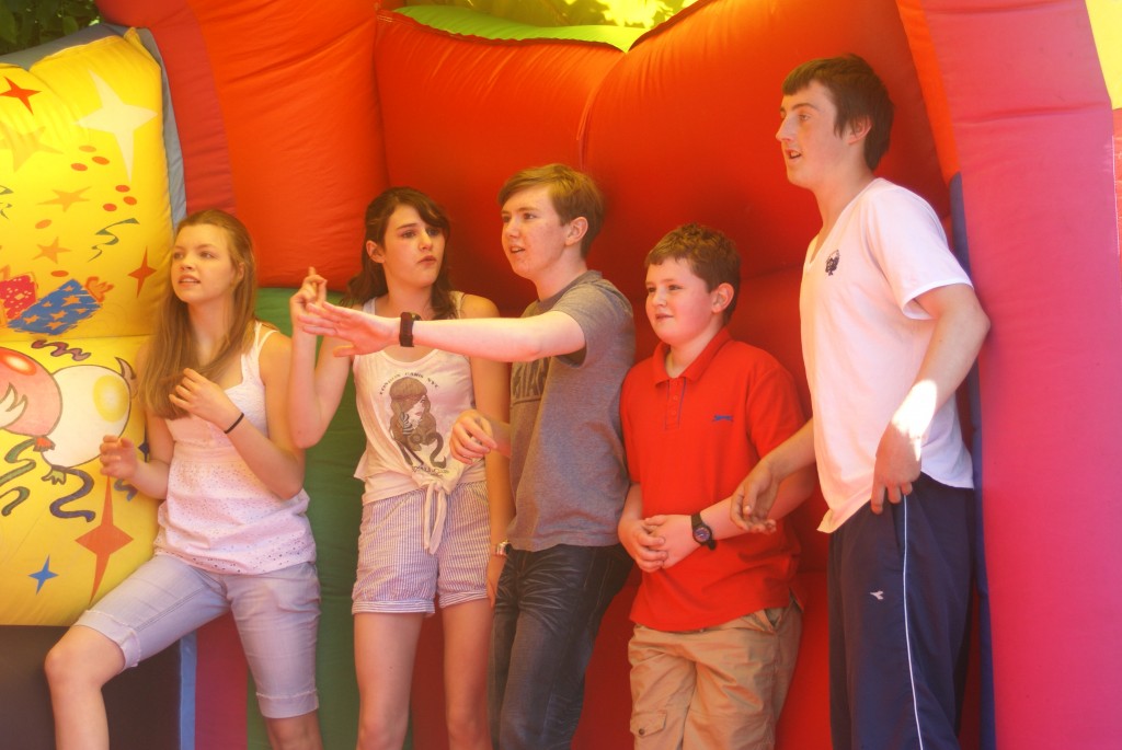 Some of our Youth on the Bouncy Castle